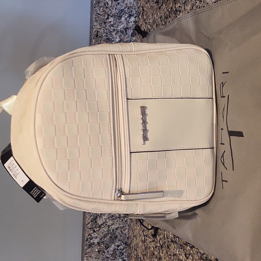 NWT TAHARI BONE DOME BACKPACK DELTA RETAILS FOR 149.00 super cute! great gift